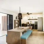 Fully equipped outdoor kitchen and cooking facilities at our bonaire vacation rentals oceanfront.