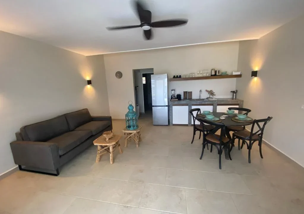 bonaire-oceanfront-rental-modern-living-kitchen